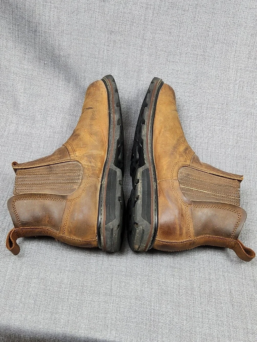 Skechers Brown Leather Chukka Slip-on Boots. Size 11.5